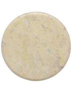 Piano per Tavolo Crema Ø40x2,5 cm in Marmo 2
