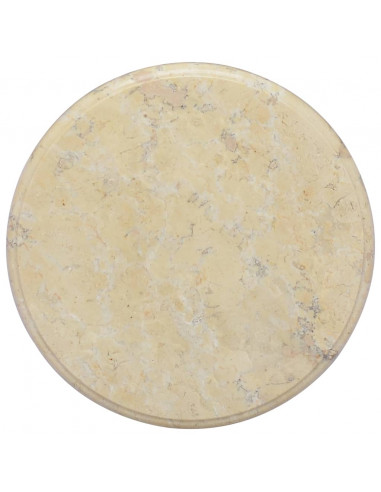 Piano per Tavolo Crema Ø40x2,5 cm in Marmo