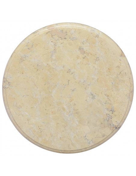 Piano per Tavolo Crema Ø40x2,5 cm in Marmo