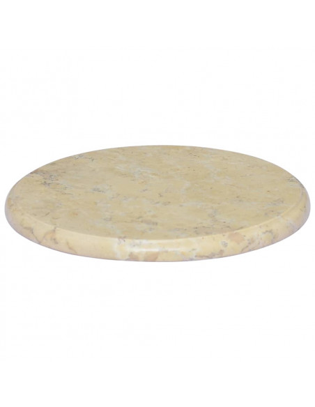 Piano per Tavolo Crema Ø40x2,5 cm in Marmo