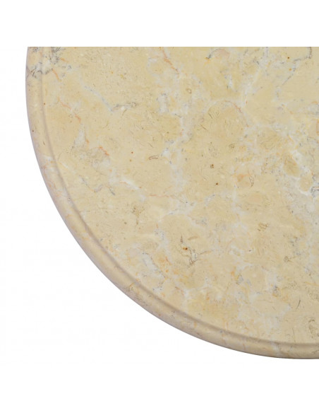 Piano per Tavolo Crema Ø40x2,5 cm in Marmo