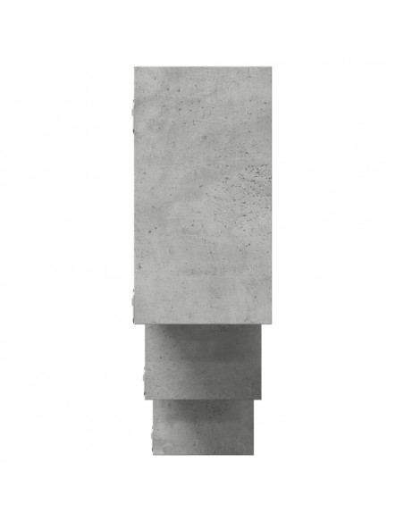 Scaffale a Muro Grigio Cemento 159x18x66 cm in Truciolato