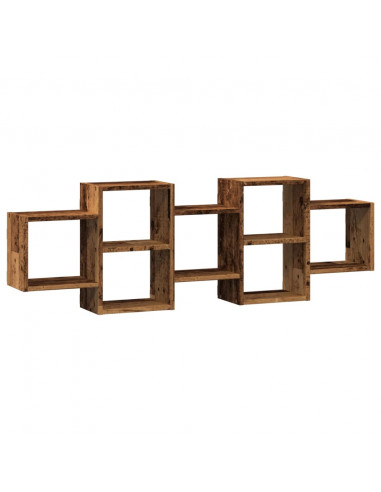 Scaffale a Parete Legno Vecchio 129x18x42 cm in Truciolato