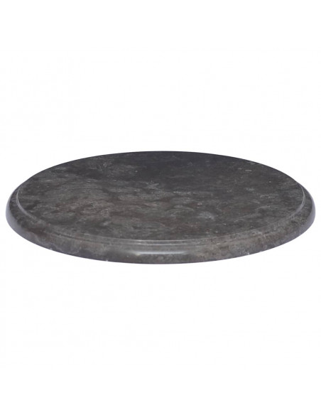 Piano per Tavolo Nero Ø40x2,5 cm in Marmo