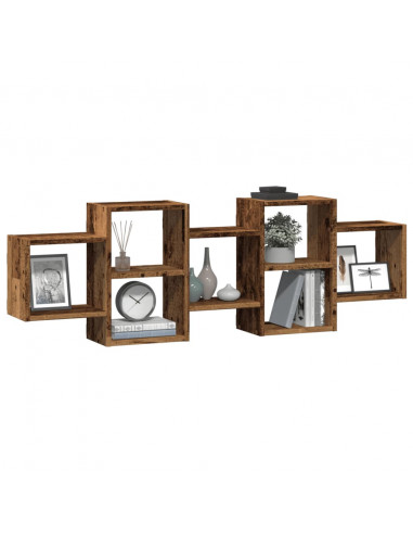 Scaffale a Parete Legno Vecchio 129x18x42 cm in Truciolato