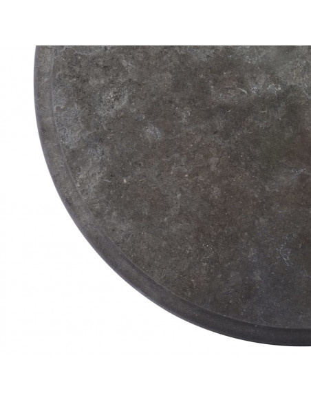 Piano per Tavolo Nero Ø40x2,5 cm in Marmo