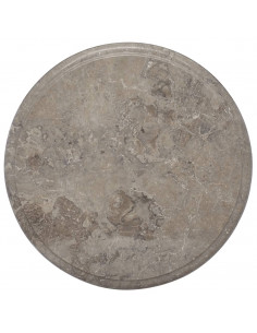 Piano per Tavolo Grigio Ø40x2,5 cm in Marmo 2