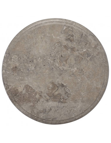 Piano per Tavolo Grigio Ø40x2,5 cm in Marmo