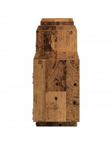 Scaffale a Parete Legno Vecchio 129x18x42 cm in Truciolato