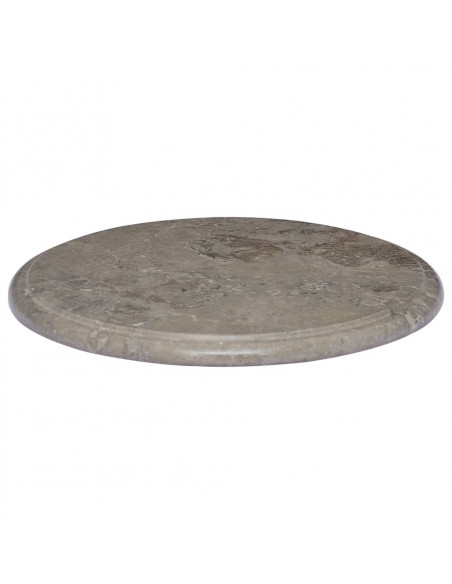 Piano per Tavolo Grigio Ø40x2,5 cm in Marmo