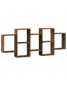 Scaffale a Parete Legno Vecchio 159x18x65 cm in Truciolato 2