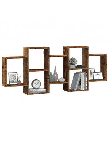 Scaffale a Parete Legno Vecchio 159x18x65 cm in Truciolato