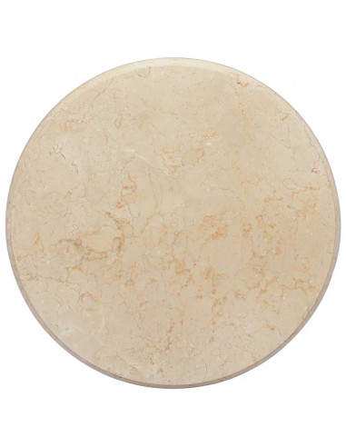 Piano per Tavolo Crema Ø50x2,5 cm in Marmo