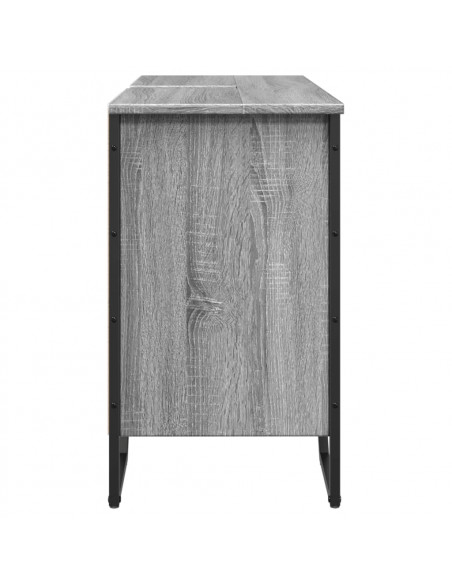 Mobile Lavabo Bagno Grigio Sonoma 91x35x60 cm in Truciolato