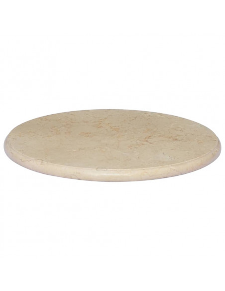 Piano per Tavolo Crema Ø50x2,5 cm in Marmo