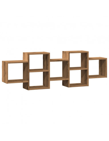 Scaffale a Parete Rovere Artigianale 129x18x42 cm in Truciolato