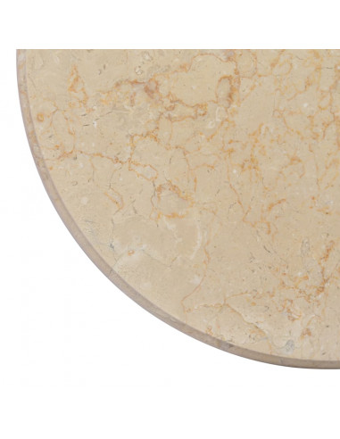 Piano per Tavolo Crema Ø50x2,5 cm in Marmo