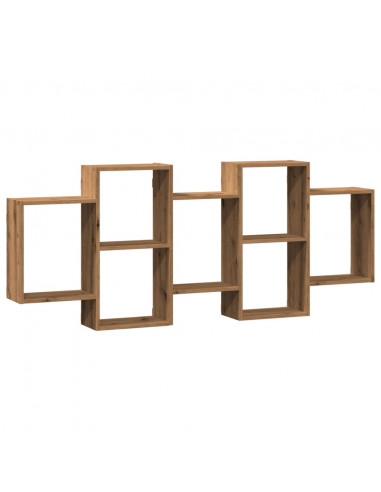 Scaffale a Parete Rovere Artigianale 159x18x65 cm in Truciolato