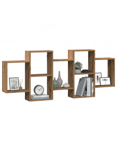 Scaffale a Parete Rovere Artigianale 159x18x65 cm in Truciolato