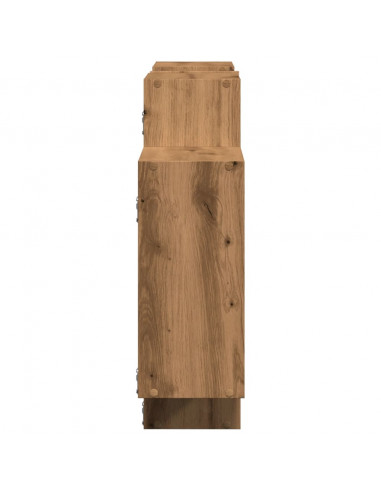 Scaffale a Parete Rovere Artigianale 159x18x65 cm in Truciolato