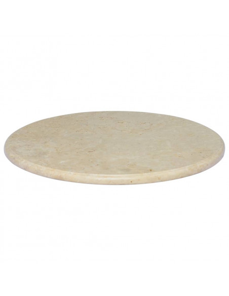 Piano per Tavolo Crema Ø60x2,5 cm in Marmo