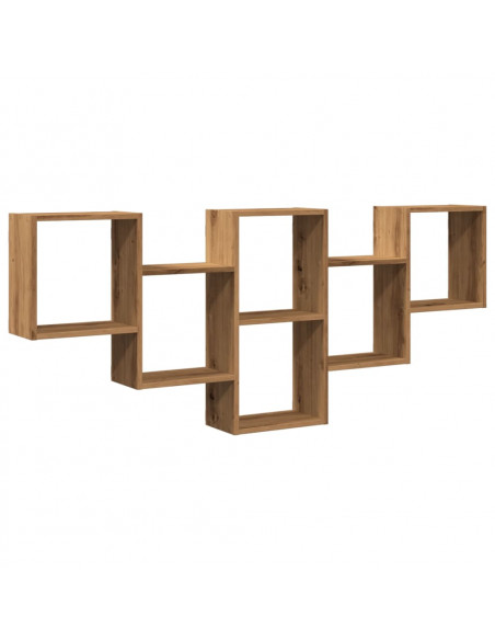 Scaffale a Parete Rovere Artigianale 159x18x66 cm in Truciolato