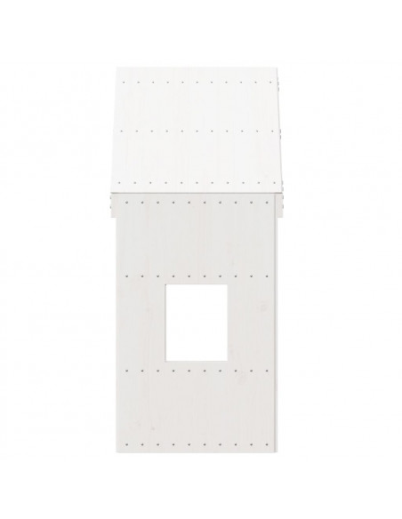 Tetto per Letto Bambini Bianco 60x99x139,5 Legno Massello Pino