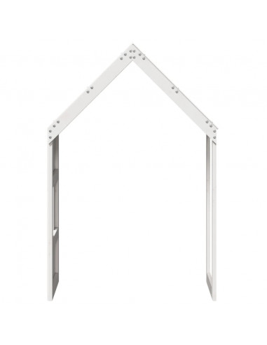 Tetto per Letto Bambini Bianco 60x99x139,5 Legno Massello Pino