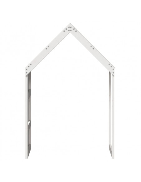Tetto per Letto Bambini Bianco 60x99x139,5 Legno Massello Pino