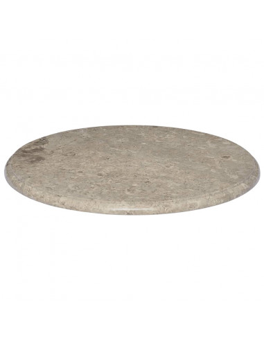 Piano per Tavolo Grigio Ø60x2,5 cm in Marmo