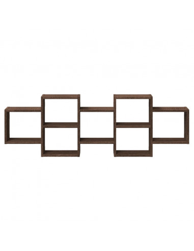 Scaffale a Parete Rovere Marrone 129x18x42 cm in Truciolato