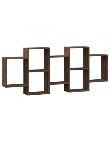 Scaffale a Parete Rovere Marrone 159x18x65 cm in Truciolato