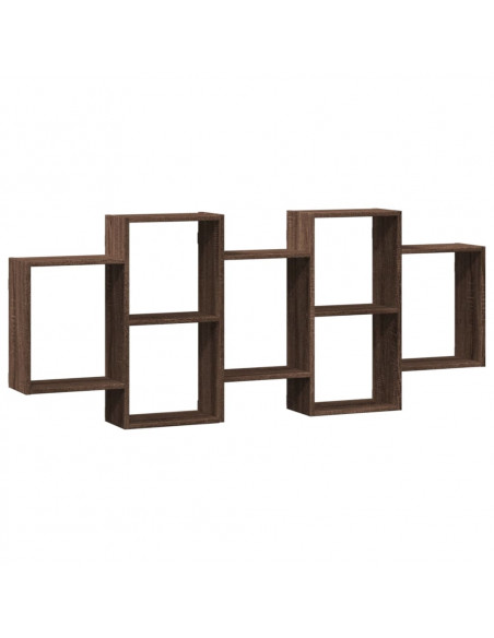 Scaffale a Parete Rovere Marrone 159x18x65 cm in Truciolato