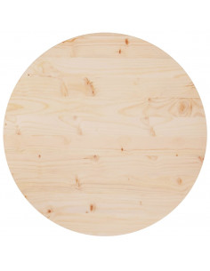 Piano Tavolo Ø70x2,5 cm in Legno Massello di Pino 2