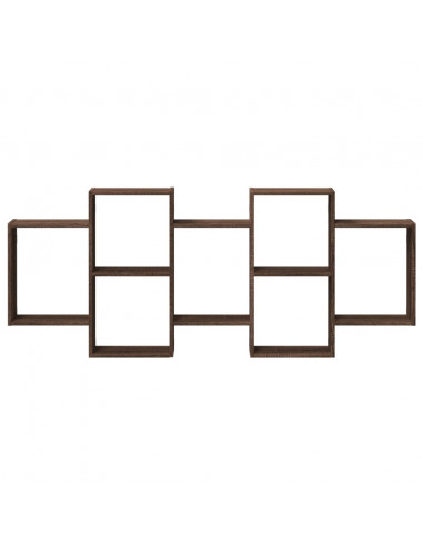 Scaffale a Parete Rovere Marrone 159x18x65 cm in Truciolato