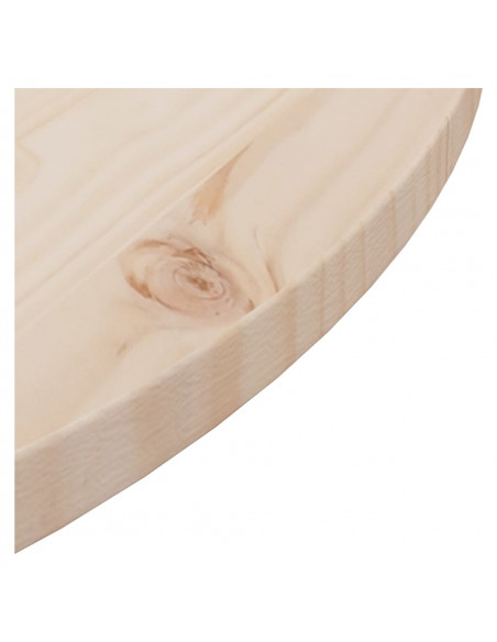 Piano Tavolo Ø70x2,5 cm in Legno Massello di Pino