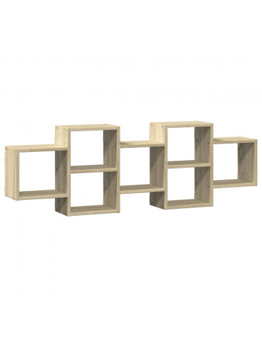 Scaffale a Parete Rovere Sonoma 129x18x42 cm in Truciolato