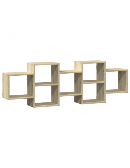 Scaffale a Parete Rovere Sonoma 129x18x42 cm in Truciolato