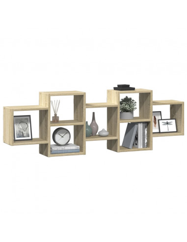 Scaffale a Parete Rovere Sonoma 129x18x42 cm in Truciolato