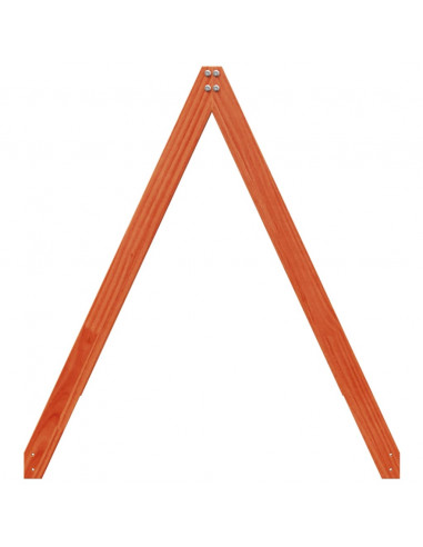 Tetto Letto Bambini Marrone Cera 209x85,5x88 cm Massello Pino