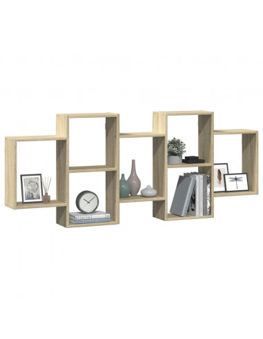 Scaffale a Parete Rovere Sonoma 159x18x65 cm in Truciolato