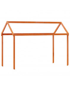 Tetto Letto Bambini Marrone Cera 207x95,5x159 cm Massello Pino 2