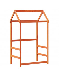 Tetto Letto Bambini Marrone Cera 118x70x176,5 cm Massello Pino 2