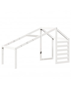 Tetto per Letto Bambini Bianco 198x87x113cm Legno Massello Pino 2