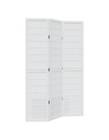 Divisorio Ambienti 3Pannelli Bianco Legno Massello di Paulownia
