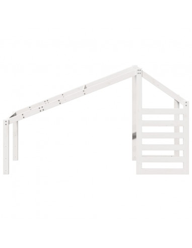 Tetto per Letto Bambini Bianco 198x87x113cm Legno Massello Pino