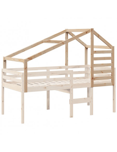 Tetto per Letto Bambini 198x97x113 cm in Legno Massello di Pino
