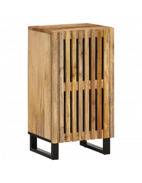 Credenza 40x34x75 cm in Legno Massello di Mango Grezzo