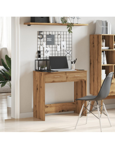 Scrivania Rovere Artigianale 80x40x75 cm in Legno Multistrato