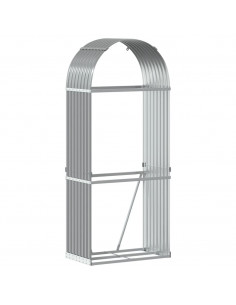 Portaceppi Grigio Chiaro 80x45x190 cm in Acciaio Zincato 2